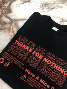 Nothing Thanks T Shirt Black Long Sleeve