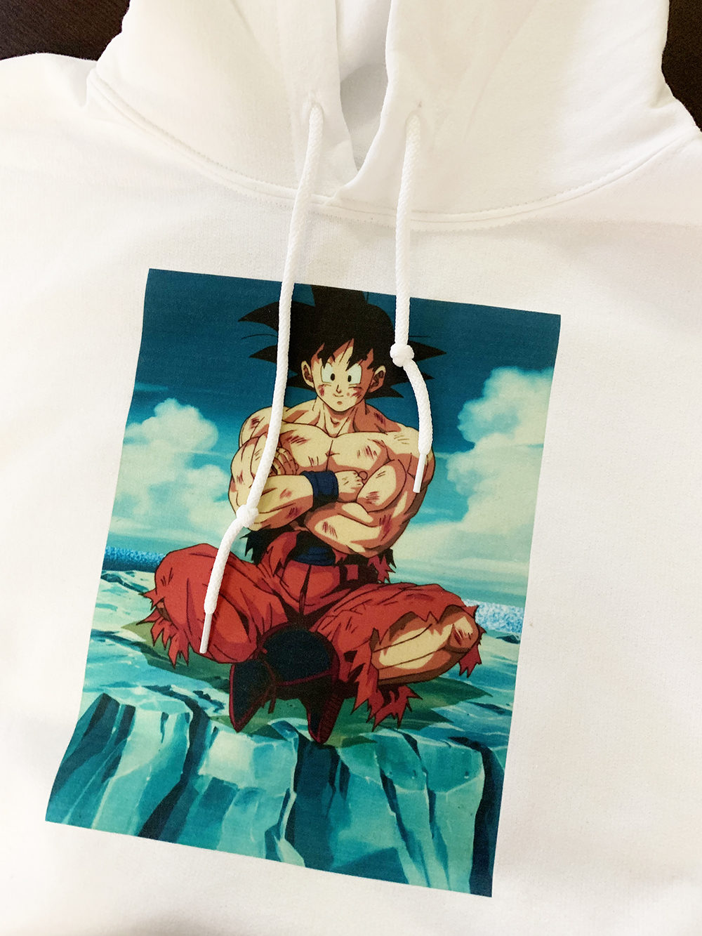 Goku White Hoodie Kyc Vintage